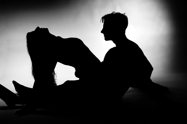 silhouette of couple having sex